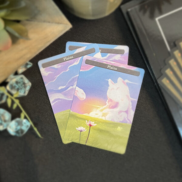 set of 3 mtg plains land proxies
