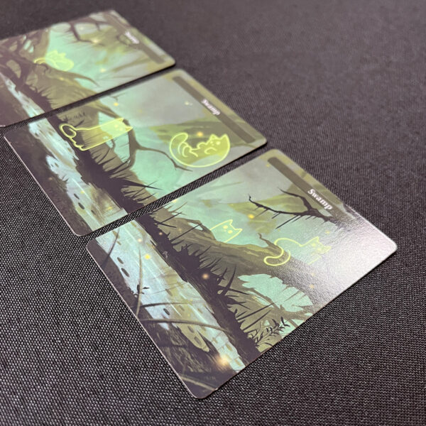 set of 3 mtg swamp land proxies
