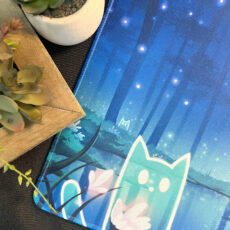 forest cat spirits mtg playmat