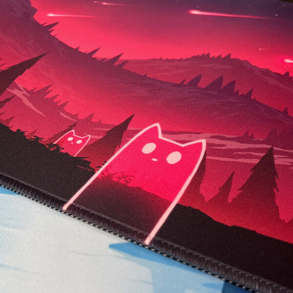mountain cat spirits mtg playmat
