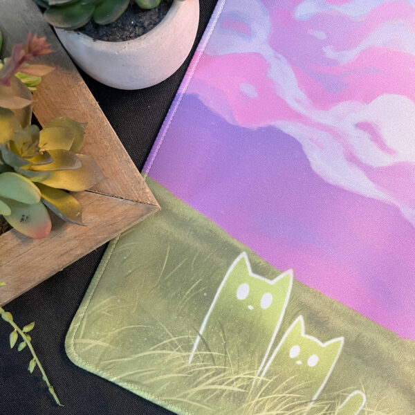 plains cat spirits mtg playmat