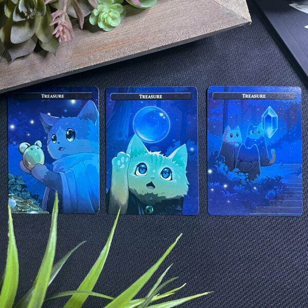 set of 3 mtg treasure tokens