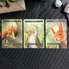 set of 3 mtg squirrel tokens
