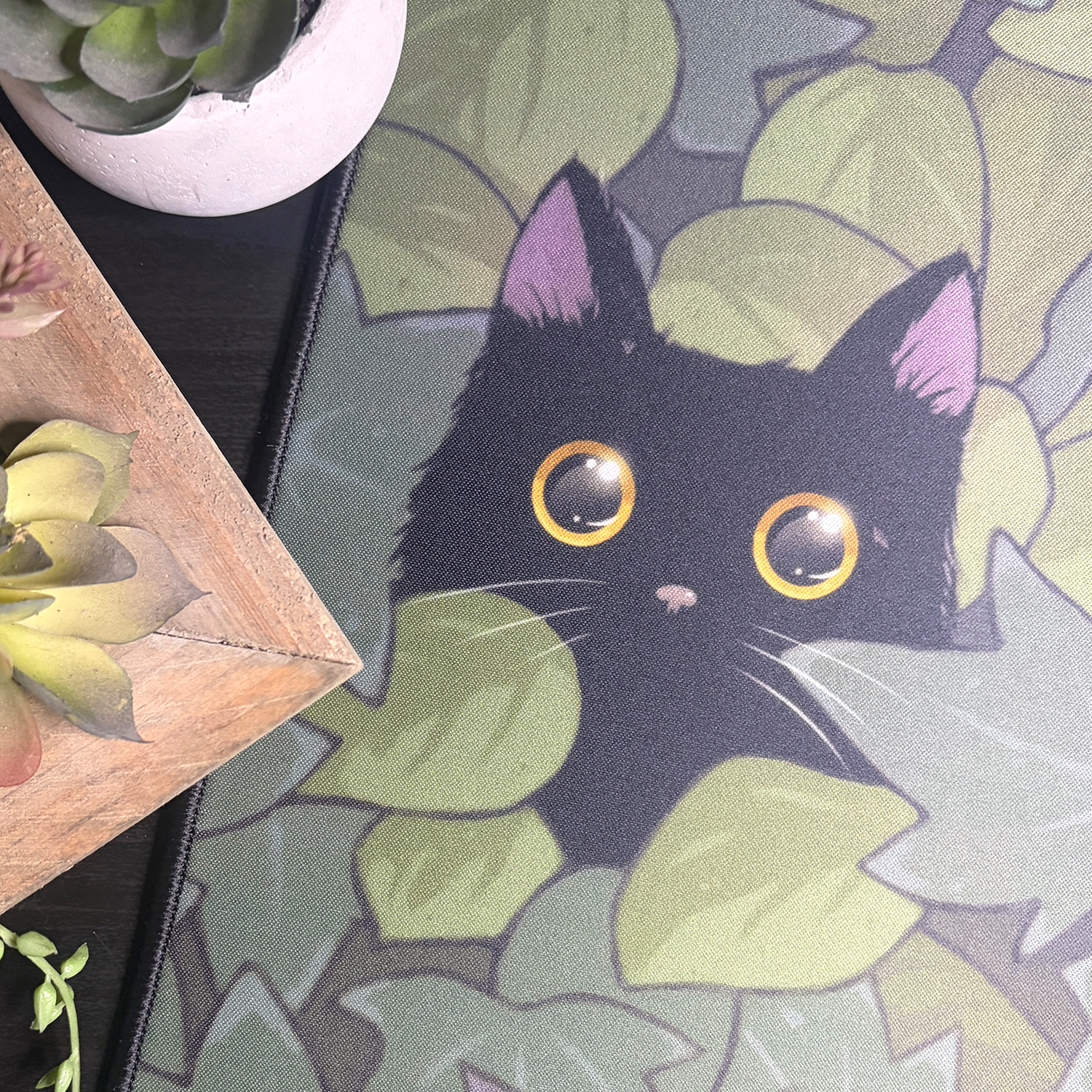 verdant voids black cat ivy mtg playmat