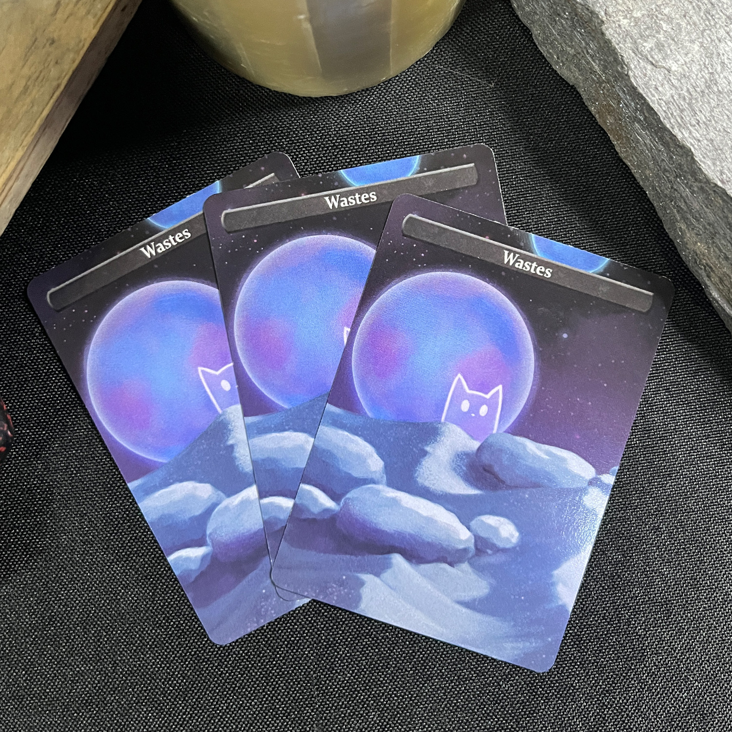 set of 3 mtg wastes land proxies