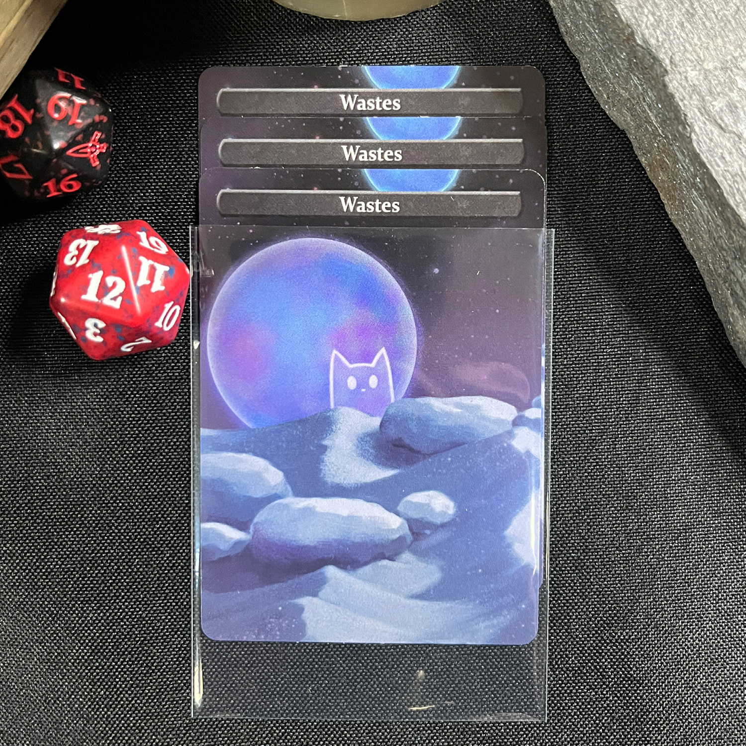 set of 3 mtg wastes land proxies