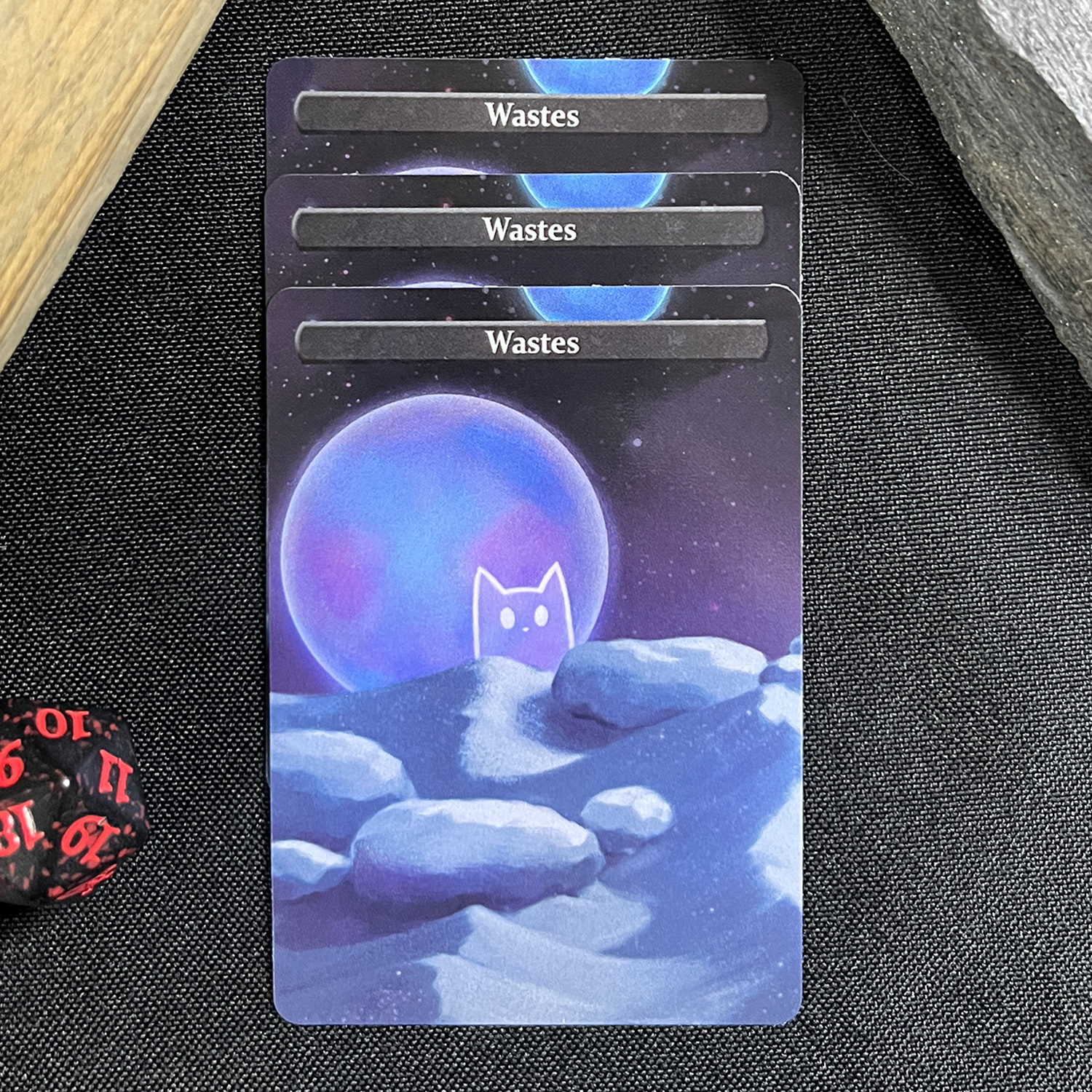 set of 3 mtg wastes land proxies