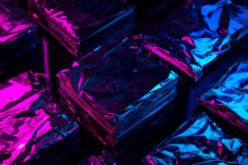 Holographic foil sleeves