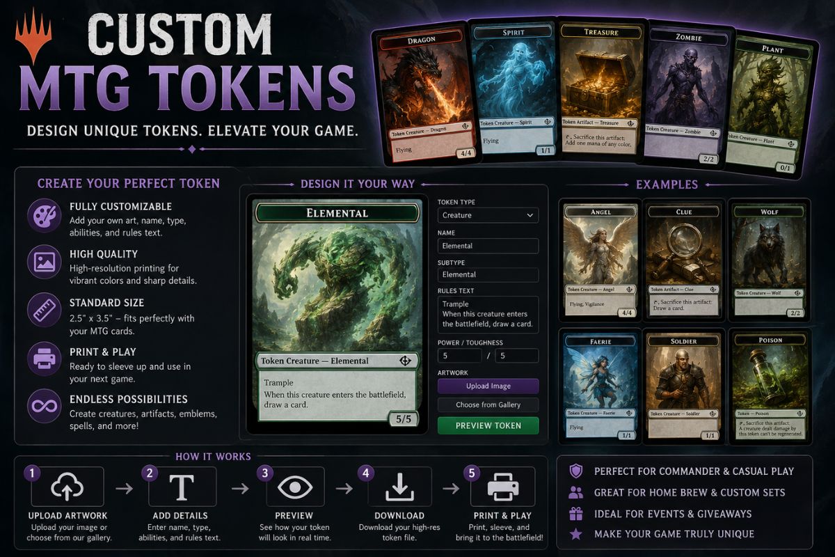 Create Blue Tokens Custom MTG Tokens: Create Personalized Magic Tokens