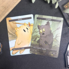 two custom double-sided angel/zombie tokens for Magic: The Gathering (MTG)