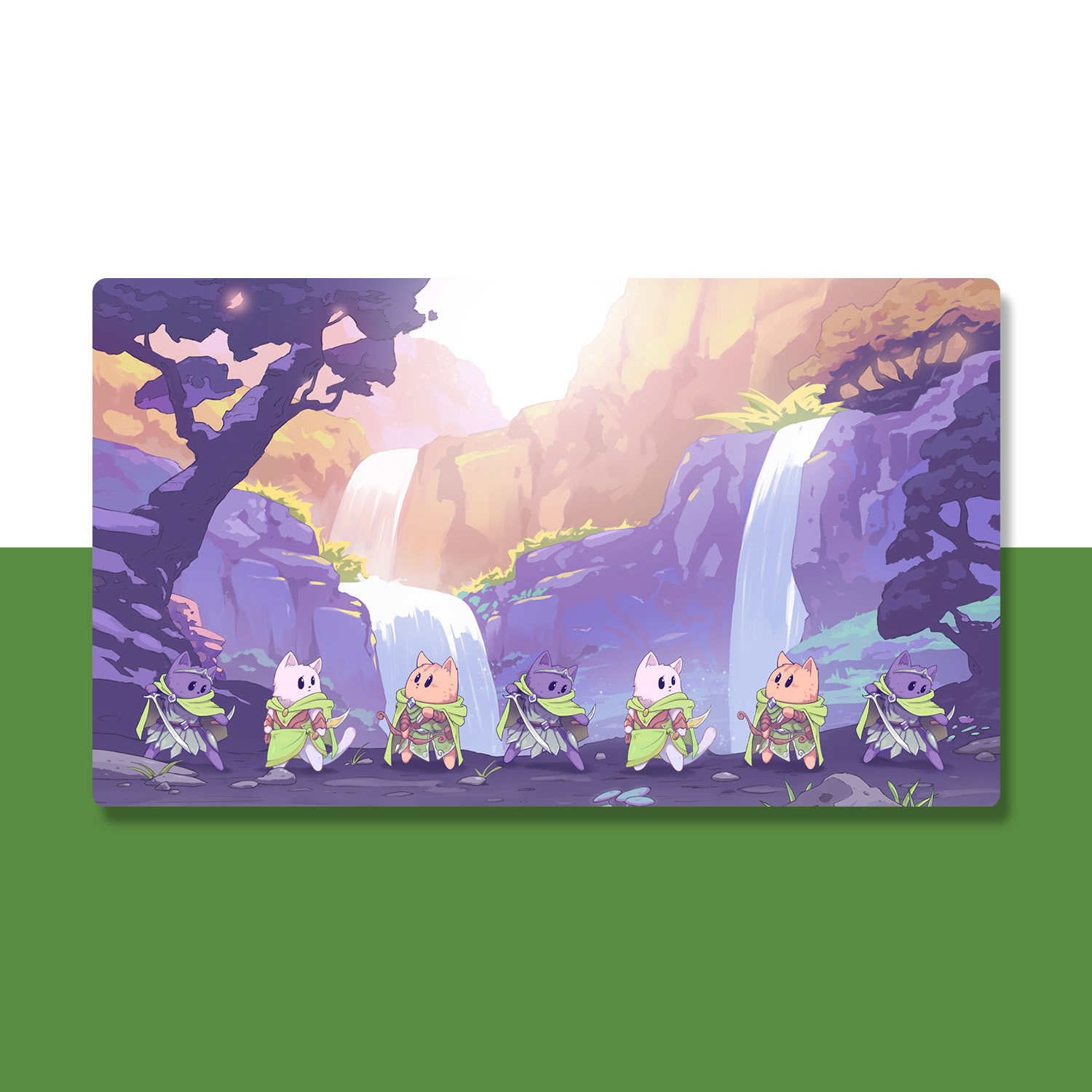 waterfall cat warriors tcg playmat